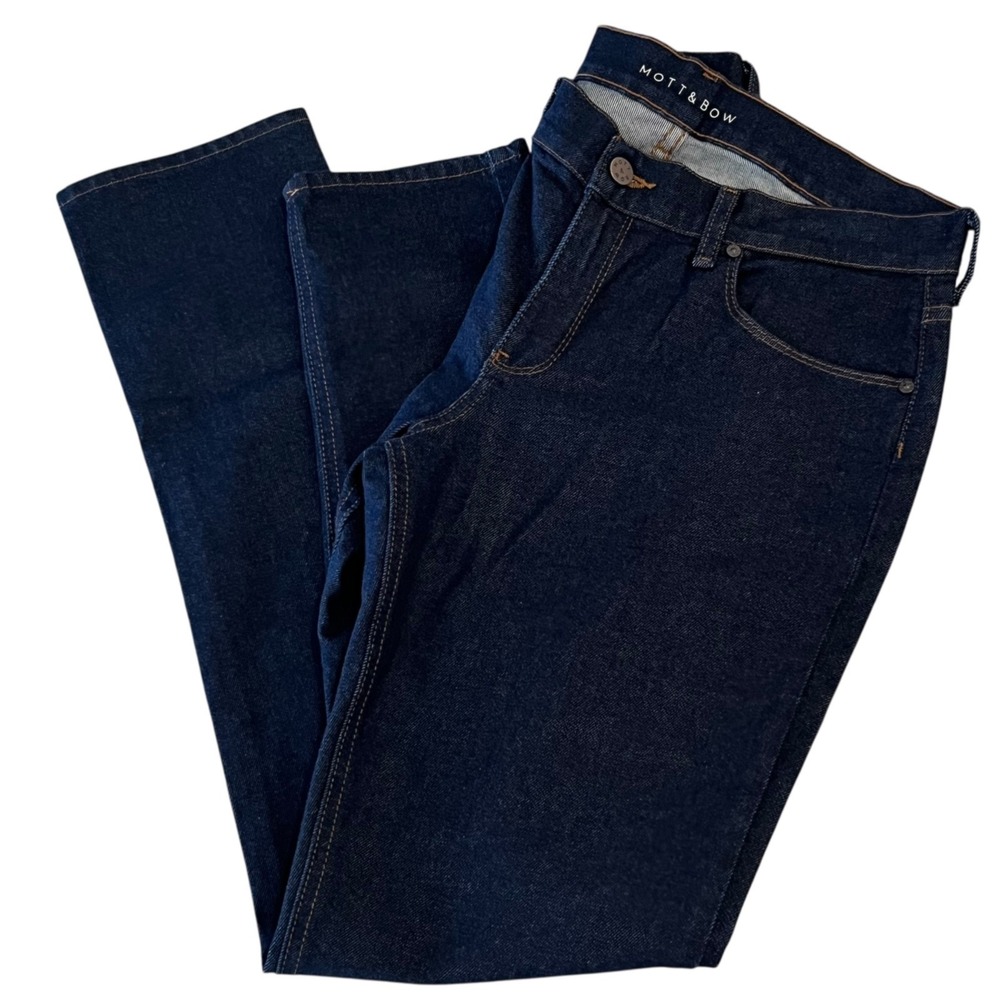 NWOT Mott & Bow Boyfriend Jeans Womens 29x32 Dark Wash